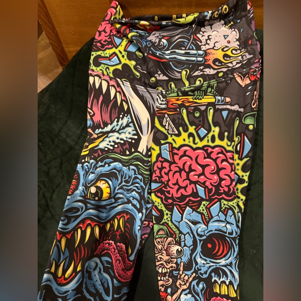 Grassroots jimbo Phillips multicolored yoga leggings size small EUC - Picture 9 of 16